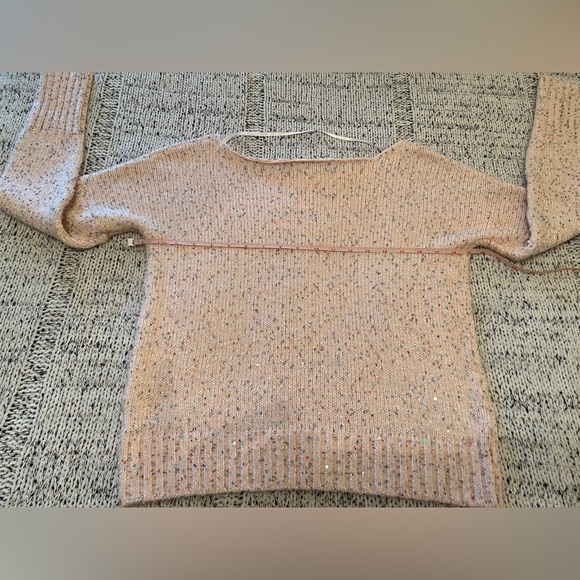 Rebecca Minkoff Women’s Katia Pink Sequined Ballet Neck Sweater Size S EUC - Picture 4 of 7